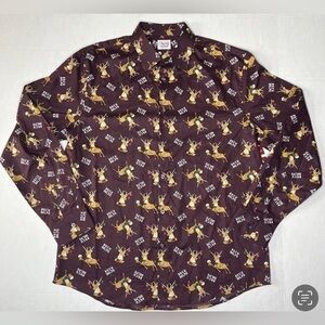 North Pole Trading Co.  Button Up Christmas  Polo Size 3X